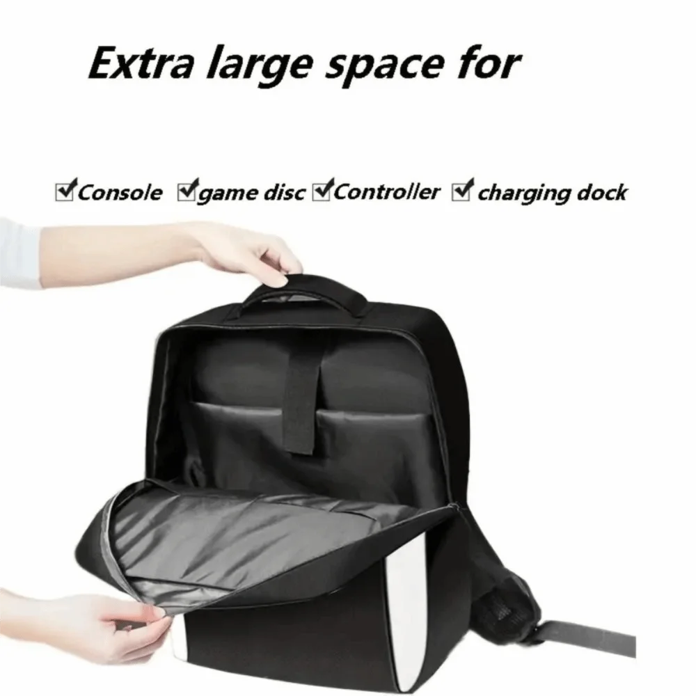Large Capacity Console Backpack Wear-resistant Accessoriess Travel Carrying Case Waterproof Storage Bag for PS5