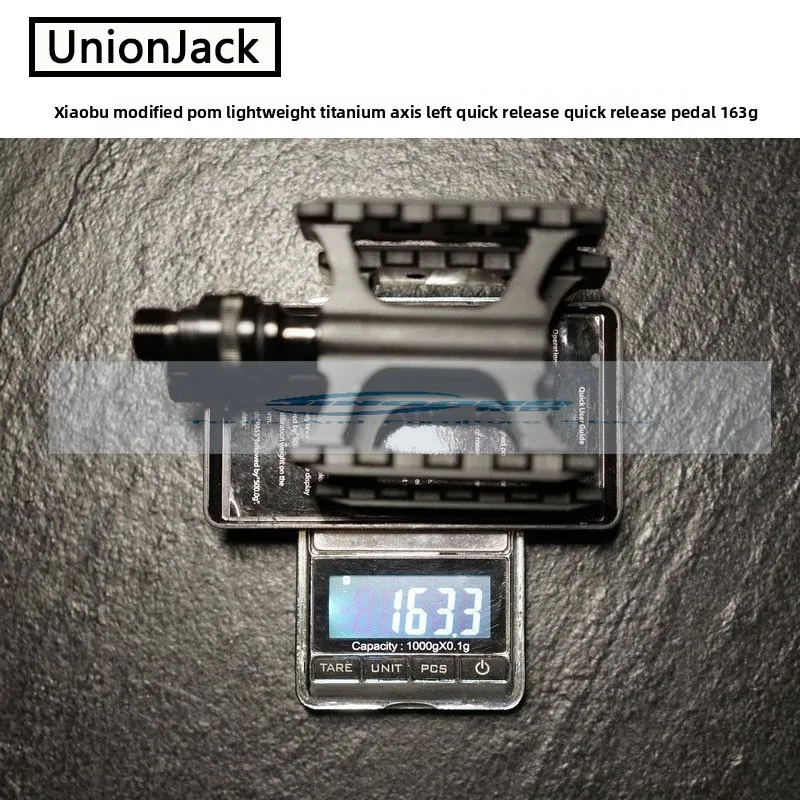 

UnionJack Small Cloth Folding Bicycle Modified POM Lightweight Titanium Shaft Left Quick Release Quick Release Pedals 163g
