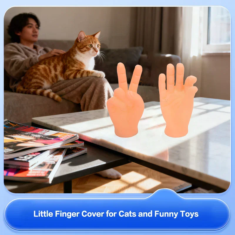 إغاظة القط قفازات الاصبع التفاعلية الإنسان وهمية اليد القط اللعب مداعبة القط الكلب لعب اليد الصغيرة الحيوانات الأليفة القط الإمدادات #3
