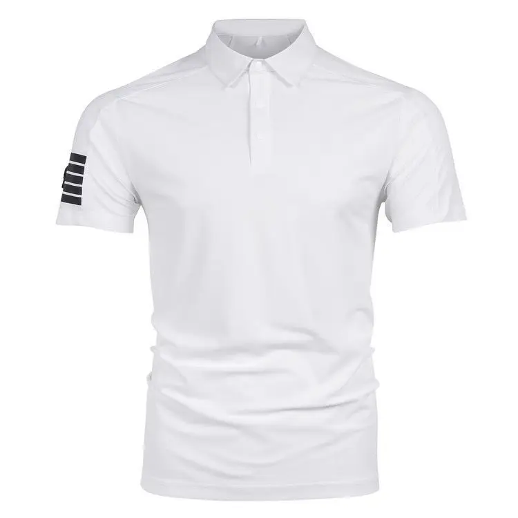Top Quality Men's Golf AMAZINGCRE  Summer Sports  Quick-Drying Perspiration Short-Sleeved Breathable Polo Shirt