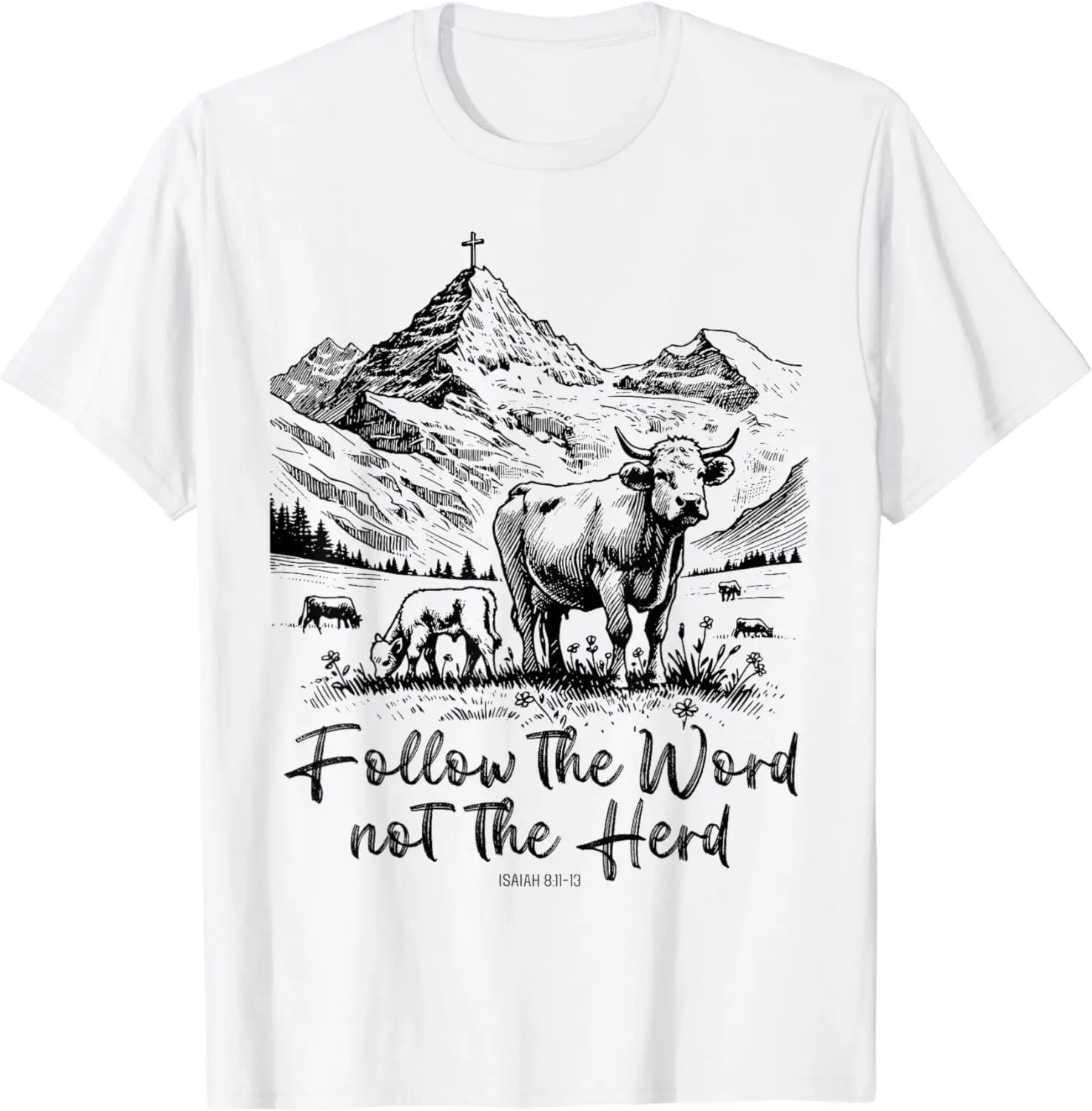 Follow The Word Not The Herd Tees Cotton Luxury brand vintage oversized