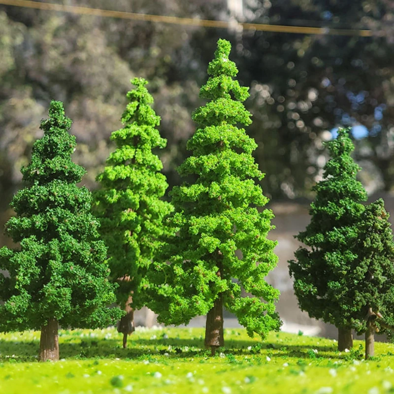 20pcs OO HO TT N Scale Miniature Tree for Model Railway Layout Artificial Cedar Festival Decoration Wargaming Terrain Landscape