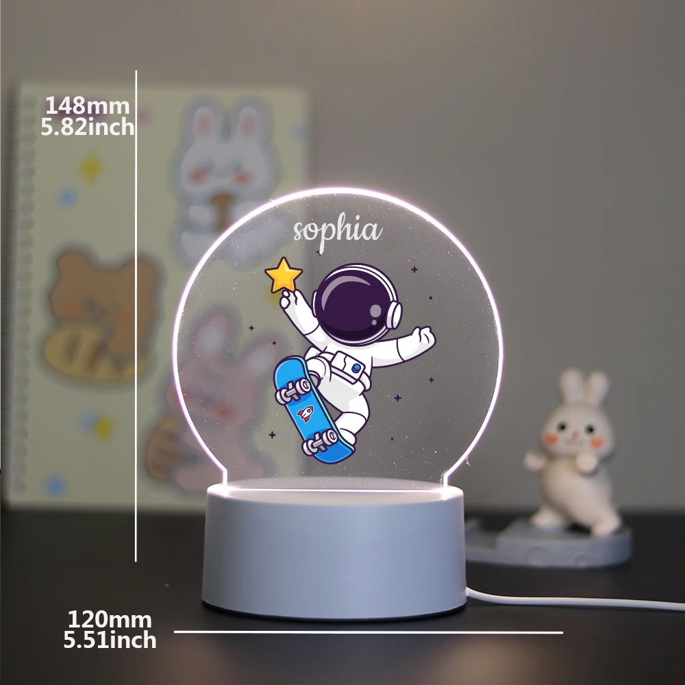 1 color changing LED night light astronaut Touch dimming bedroom light Sending Father's Day Gift to Dad