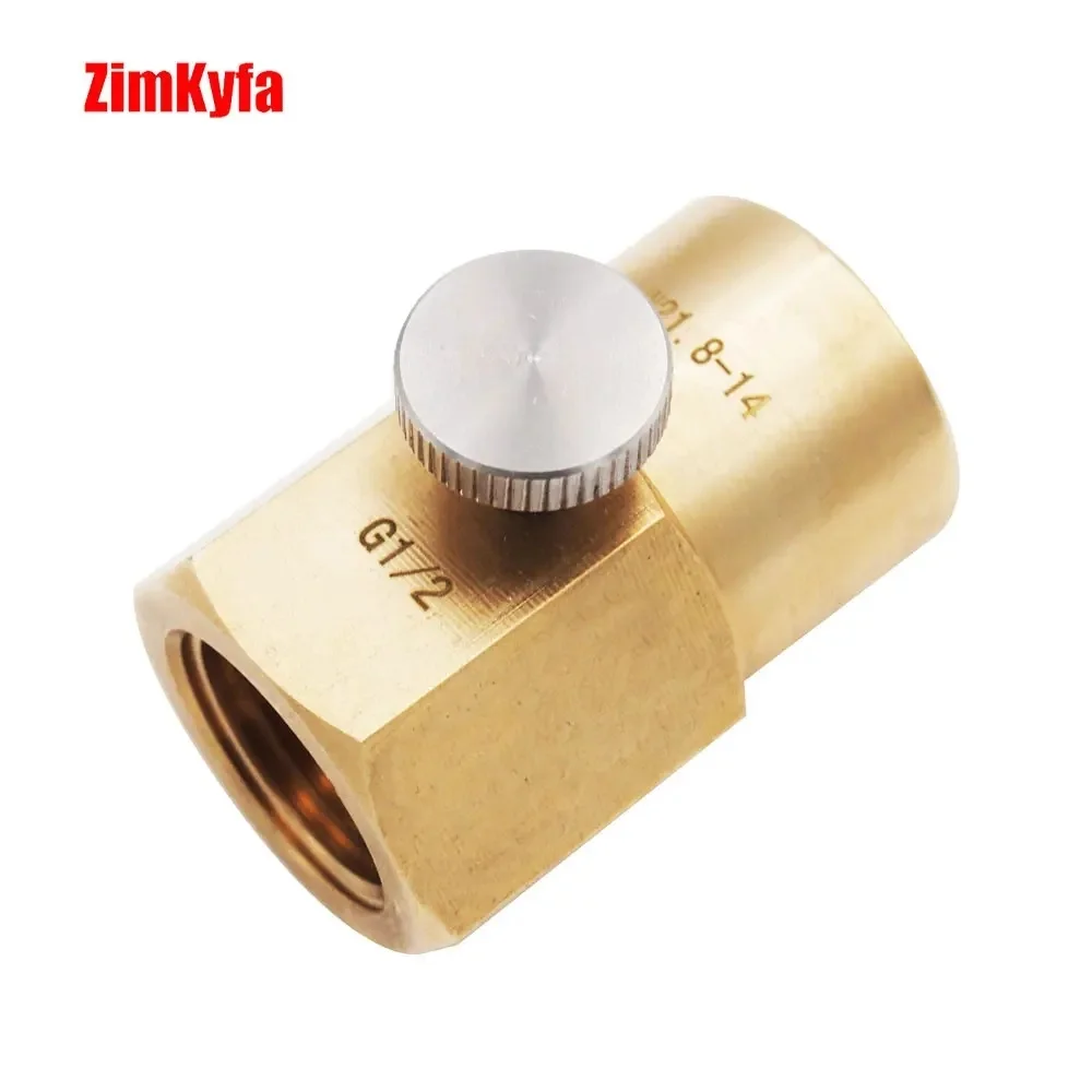Cylinder Refill Adapter Quick Connect Soda Cylinder Adapter G1/2 To W21.8-14 CO2 Soda Water Adapter Converter for Homebrew Beer