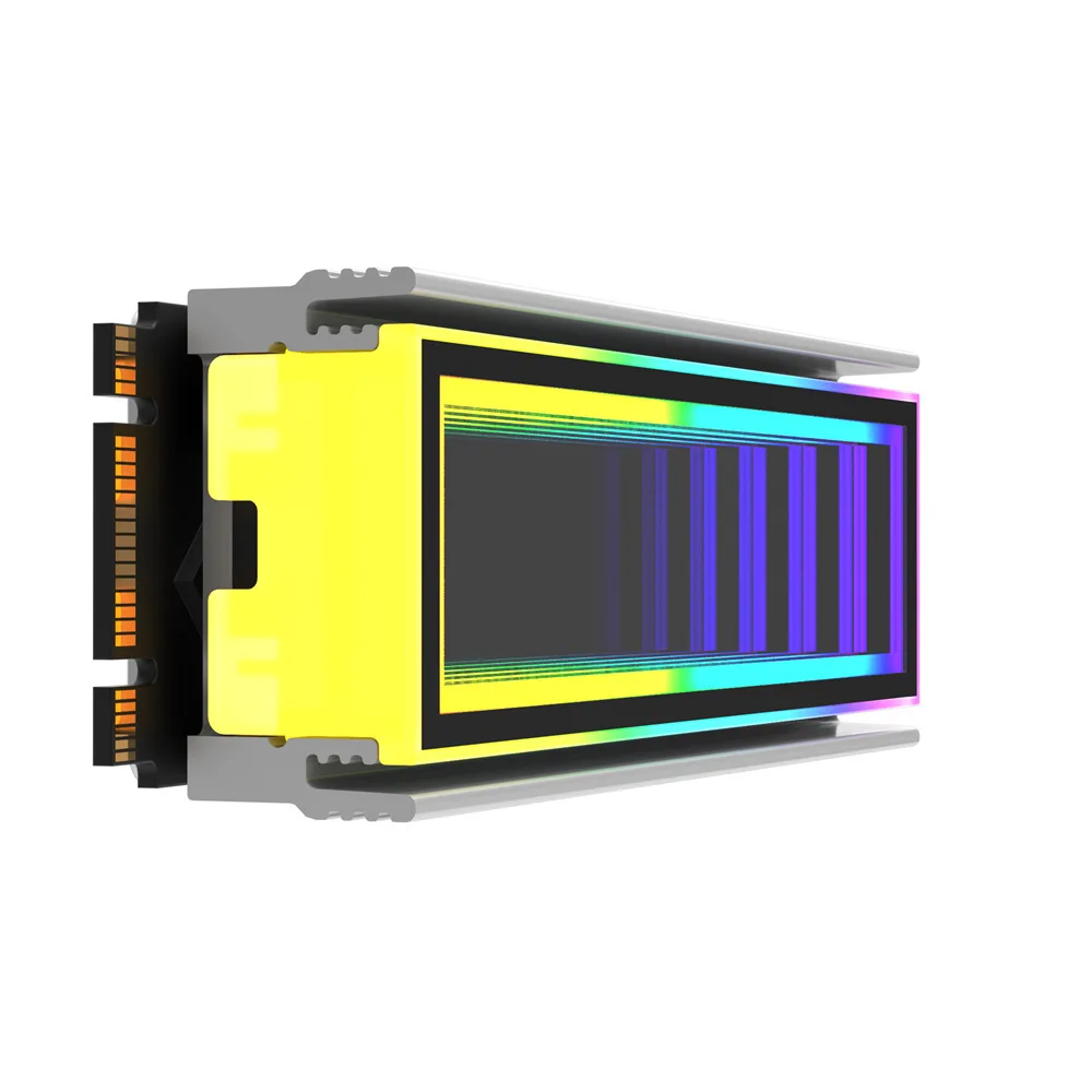 5 فولت/3Pin ARGB AURA مزامنة الكمبيوتر M2 2280 SSD المبرد الألومنيوم PC RGB Nvme برودة المبرد محرك الحالة الصلبة بالوعة الحرارة برودة