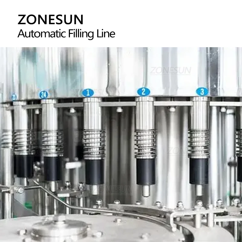 ZONESUN ZS-AFM 24000BPH Полностью автоматическая машина для наполнения ПЭТ-бутылок Минеральная вода Производство напитков Линия массового производства