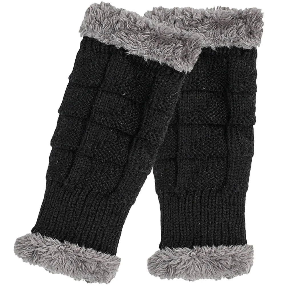 

1Pair Warm Keeping Gloves Knitted Half-Finger Winter Hand Warmers Skin-Friendly Comfortable Winter Supplies Thermal Outdoor Use