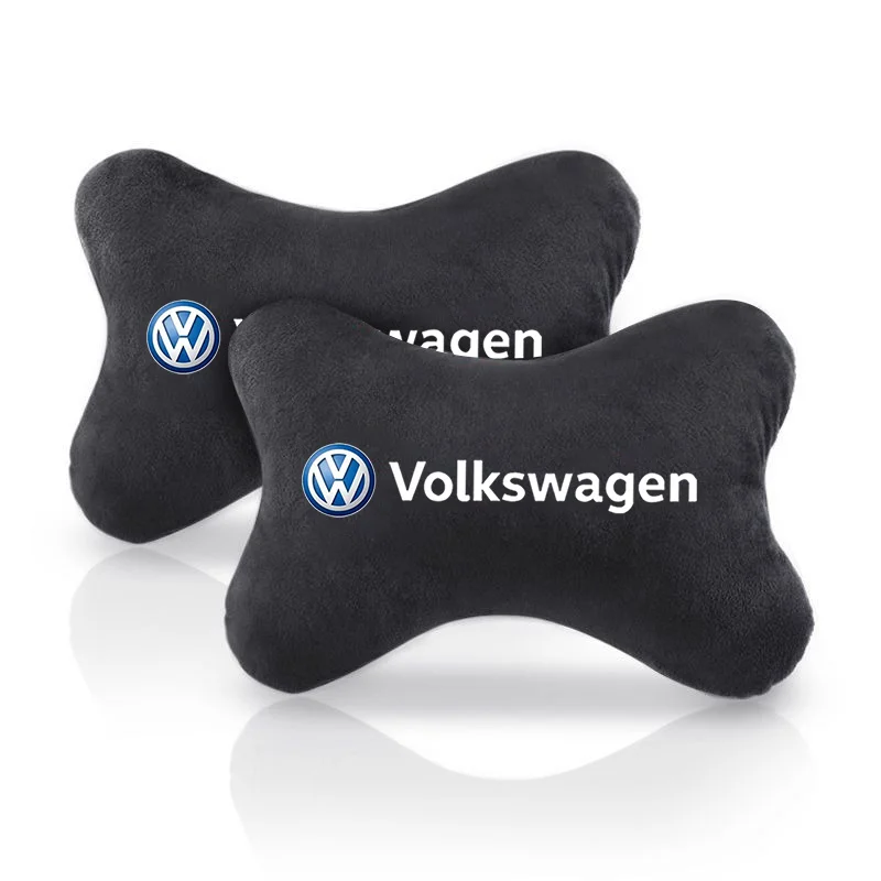 Car Headrest Neck Pillow Auto Seat Pillow For Volkswagen VW GOLF 4 5 6 Polo Passat B5 B7 Touareg Bora Tiguan Car Accessories