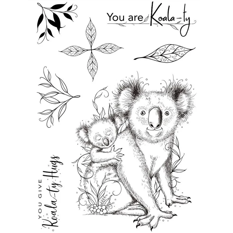 Wyczyść znaczki na 2022 nowy papier do scrapbookingu Making pelikan Koala kangur superbohater Craft Card przezroczyste uszczelki 15*20CM