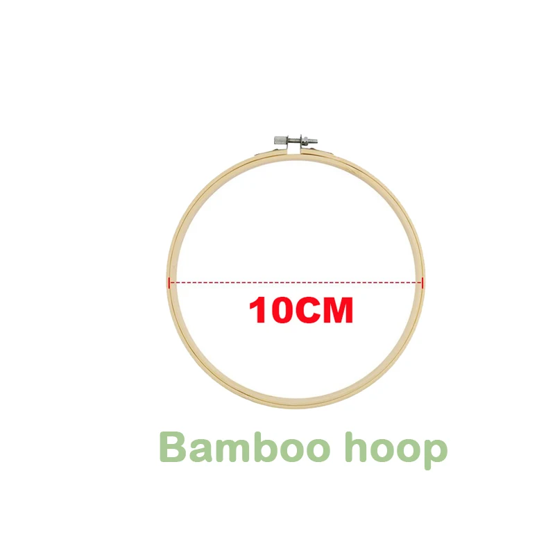 20 Cadres Broderie Bambou 10 Cm - Anneaux Point De Croix Pour DIY Et Décoration