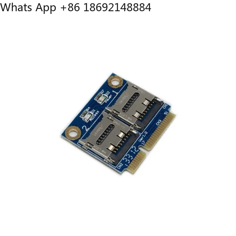 Dual SIM adapter board 4G/5G module SIM card slot expansion card with fixed iron plate