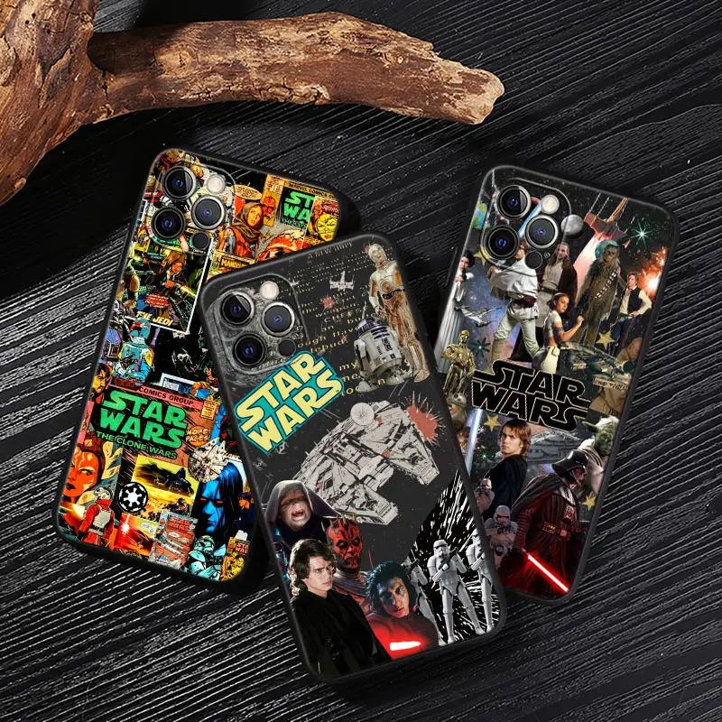 Funda para iPhone 17 16 15 14 13 12 11 Pro Max Plus, Carcasa para iPhone 17 Pro 17E Air 16e, Diseño Star Wars Kylo Ren Han Solo The Force