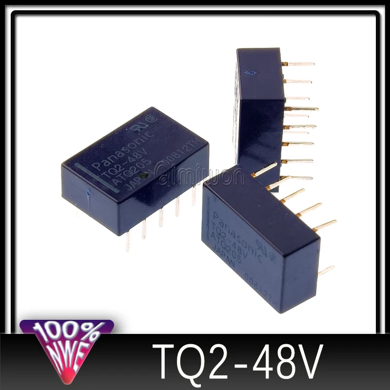 10PCS/LOT Signal relay TQ2-3V TQ2-5V TQ2-12V TQ2-24V TQ2-48V DIP10 ATQ209 ATQ203 ATQ204 Double opening and double closing 1A