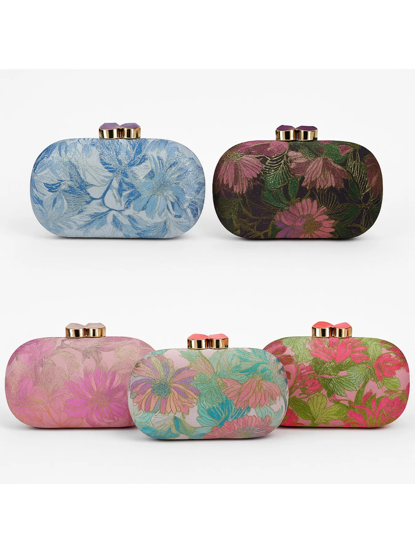 Nuevo Bolso de Mano de Alta Costura Europeo y Americano 2026, Chaqueta de Tela con Flores para Cena, para Mujer