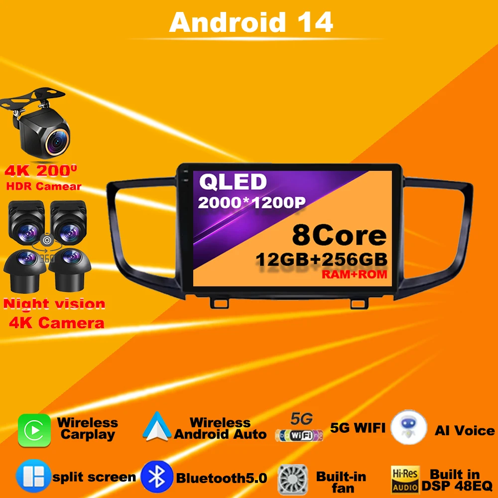

Android 14 For Honda Pilot 2016 - 2019 Car Radio Multimedia Video Player GPS 4G WIFI Auto radio Multimedia Video player Carplay