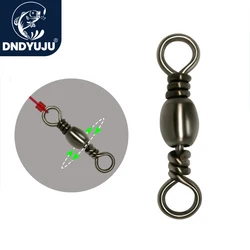 DNDYUJU 10/30pcs Carbon Steel Fishing Swivels Solid Barrel Swivel Fishing Line Hooks Connector for Sea Fishing Lure Connector
