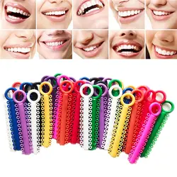 10sticks Dental Orthodontic Ligature Ties Elastic Rubber Bands Dentist Tools Braces Elasticity for Teeth Multi Color