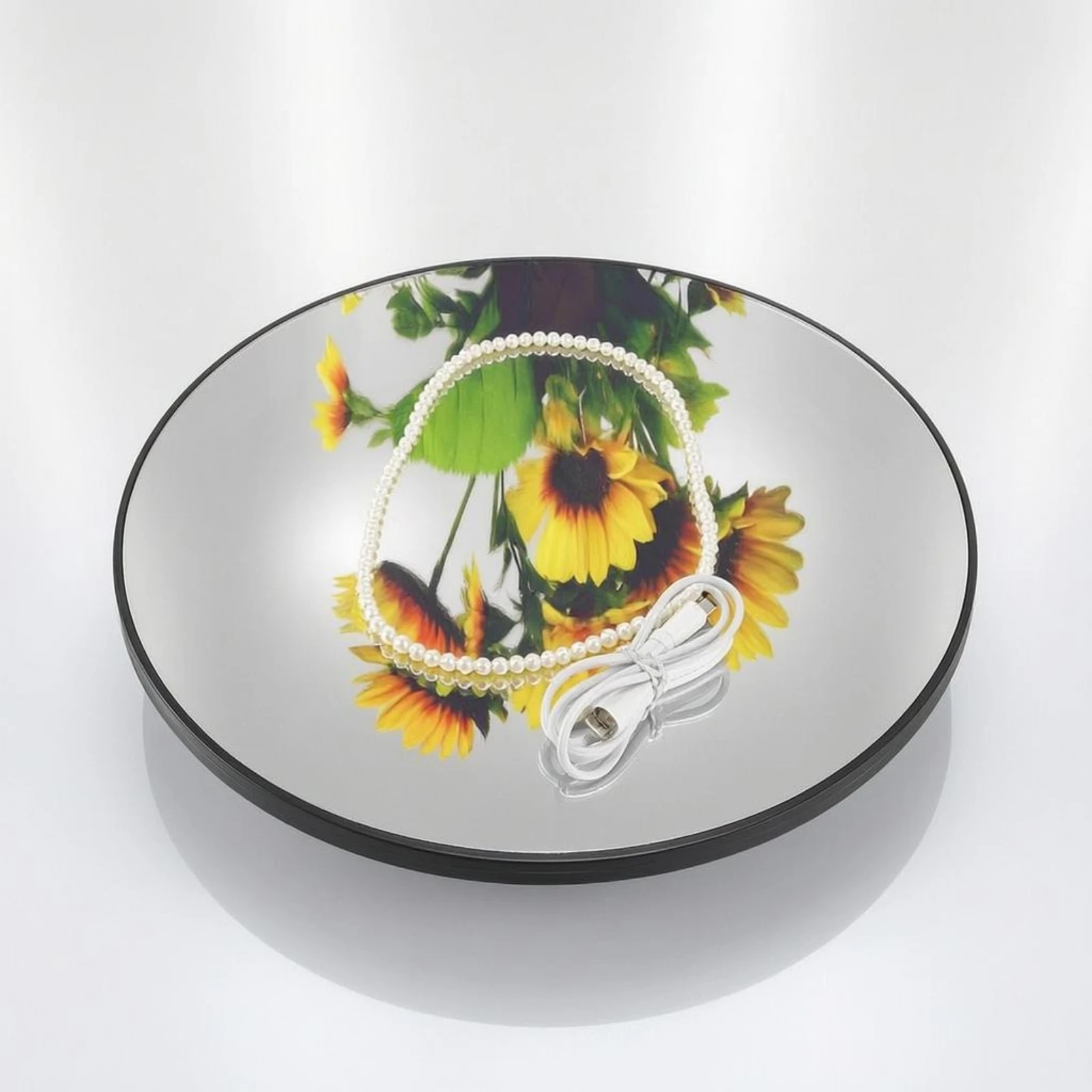 Electric Rotating Display Stand USB Powered Product Photography Turntable 360 Degree Photo Turntable Sleek for Footage Filming