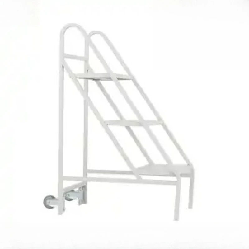 Silent Wheel Trolley And Step Ladder Library And Archive Room Two Three Tier Cart Three Step Climbing Tool For Document Handling