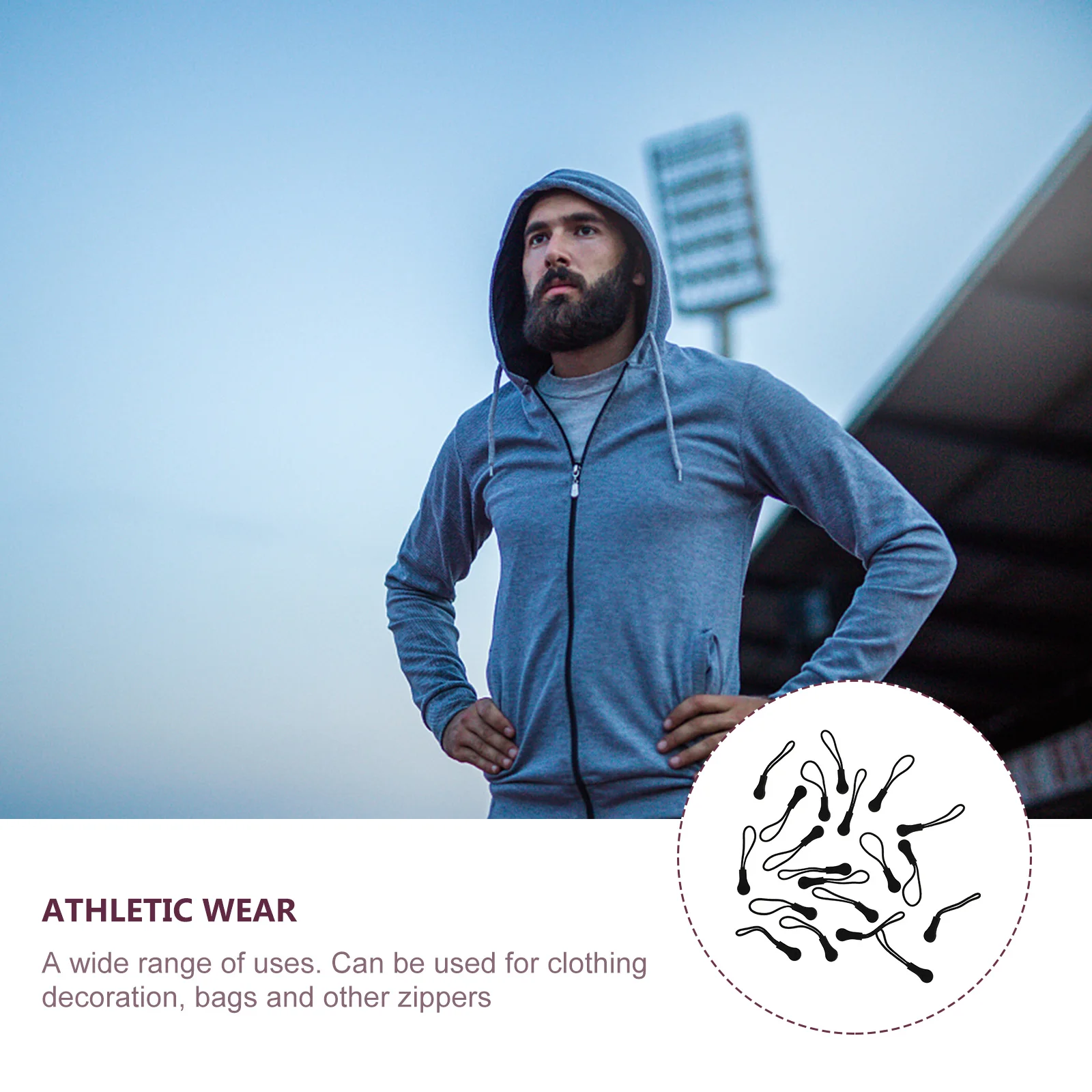 

20pcs Rope Pulls For Backpack Handbag Jacket Durable Pu Tpu Zipper Pull Head Replacement Cord Portable Zipper Tags Rope Pulls