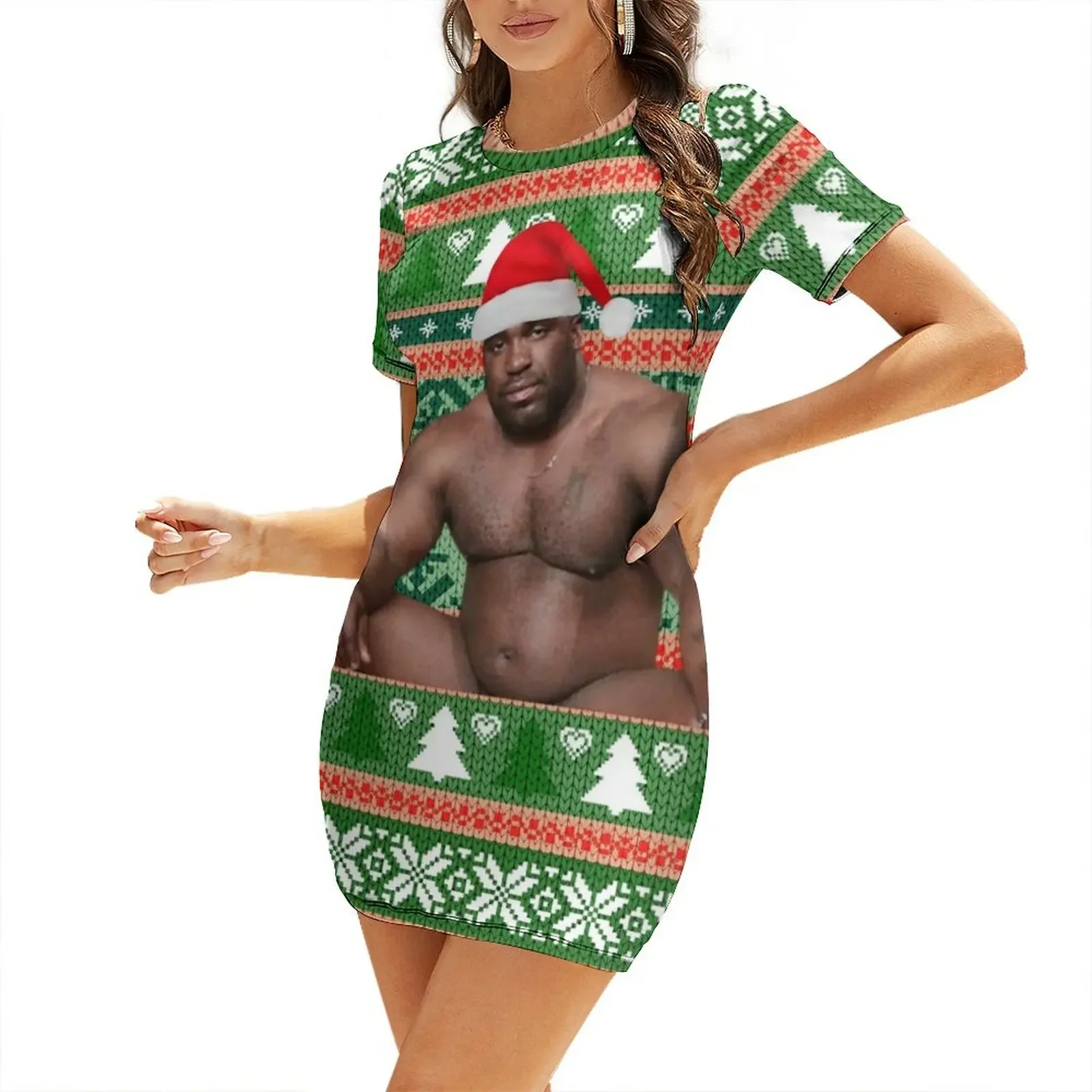 

Barry Wood Christmas Short-Sleeved Dress Elegant gown dresses for special events dress summer 2025 women Dress