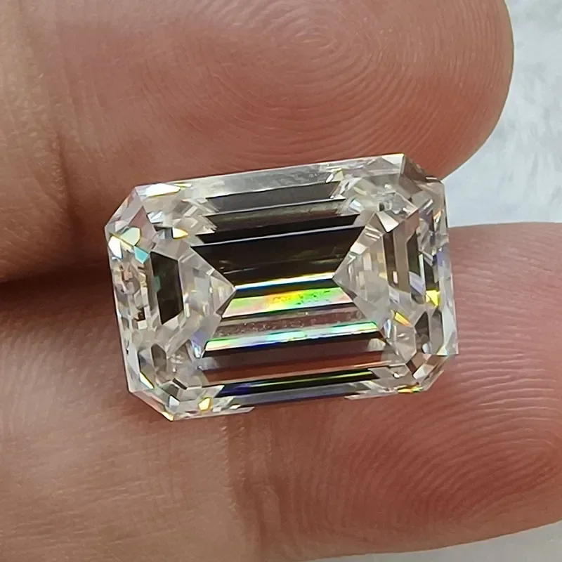 

Moissanite Emerald Cut D Color with Certificate VVS1 for Beads Charms Jewelry Making Necklace Earrings Main Materials
