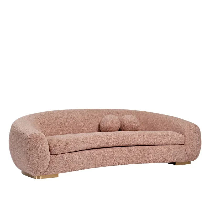 Divano singolo da soggiorno in stile crema, piccolo appartamento francese semplice, balcone tessuto casual moderno