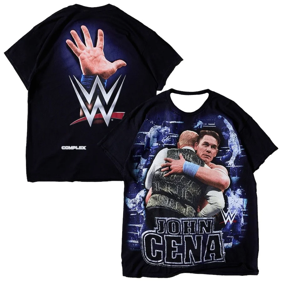 

Men's Summer Clothes Men's Complex Black John Cena T-Shirt Quick-drying Absorb Sweat Tee Top Moto