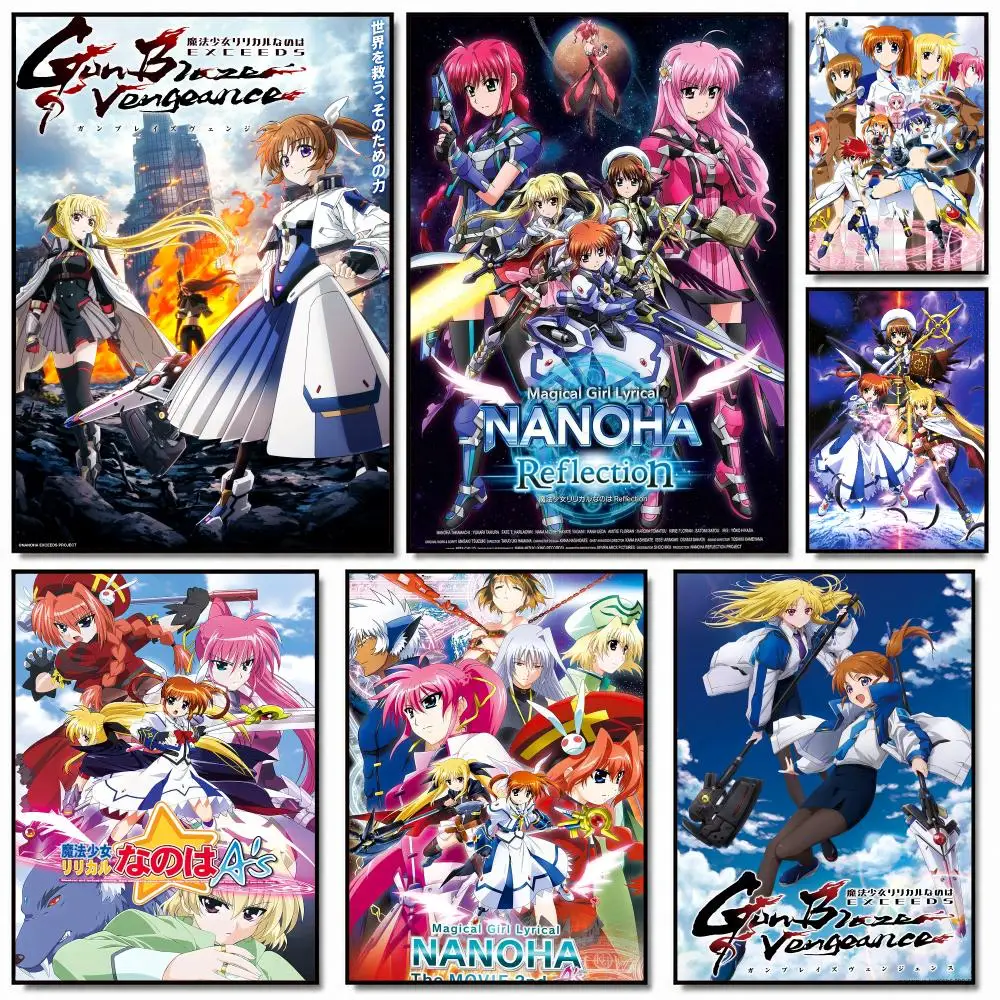 anime M-Magical Girl Lyrical Nanoha-A Painting Calligraphy Artwork for Home Bedroom Office Wall Decoration Gift