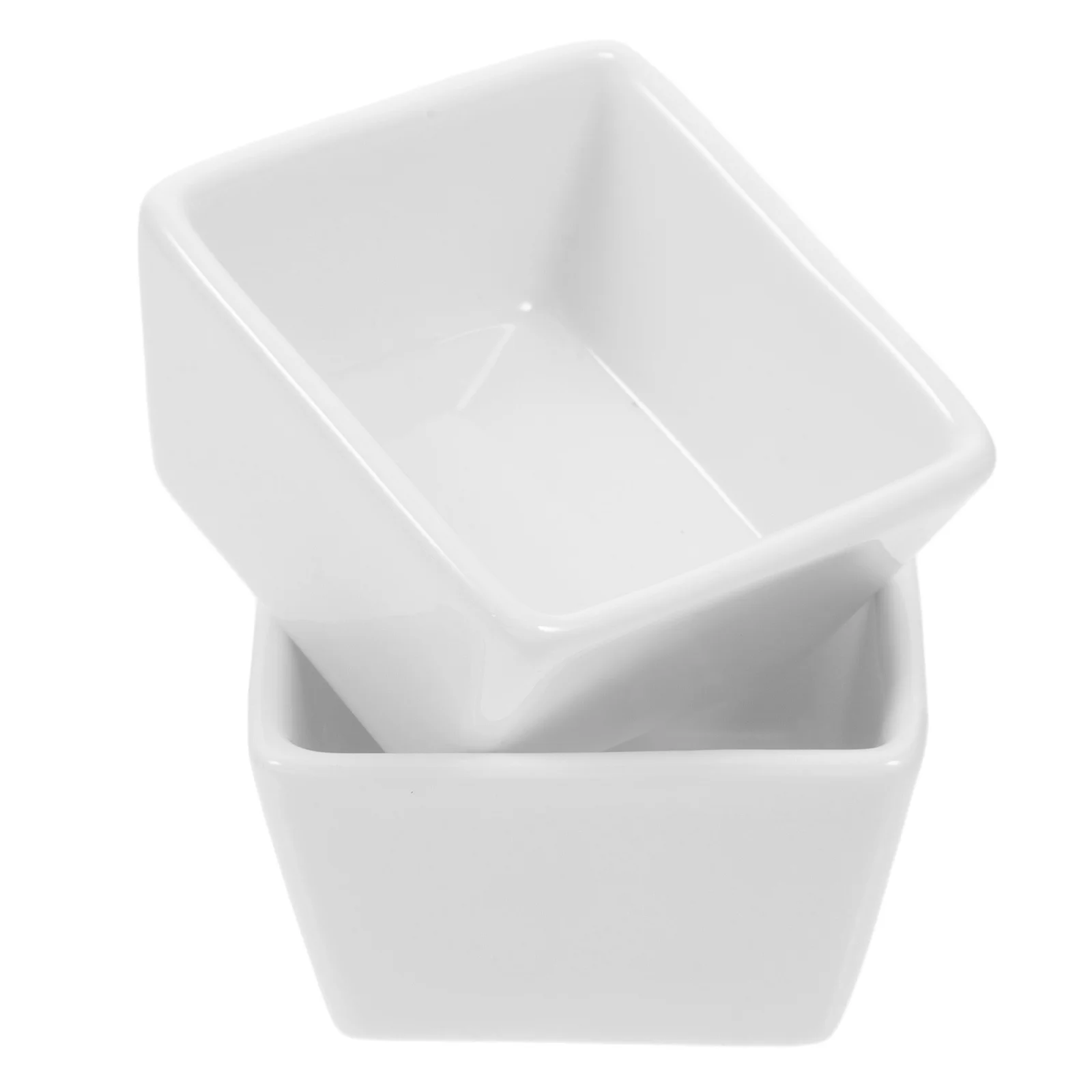 

2Pcs Ceramic Cube Candy Container Sugar Jar for Home Kitchen Hotel Restaurant Use Dishwasher Safe Smooth Finish Seasoning Holder