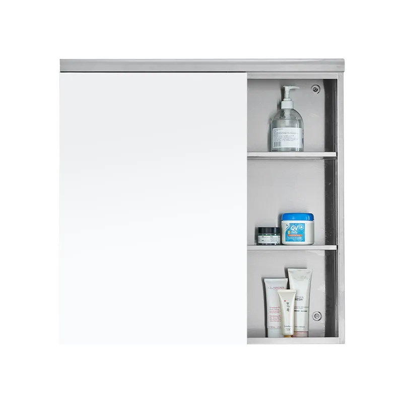 304 Stainless Steel Bathroom Mirror Cabinet, Bathroom Wall Cabinet, Locker, Bathroom Mirror With Rack, Storage Cabinet