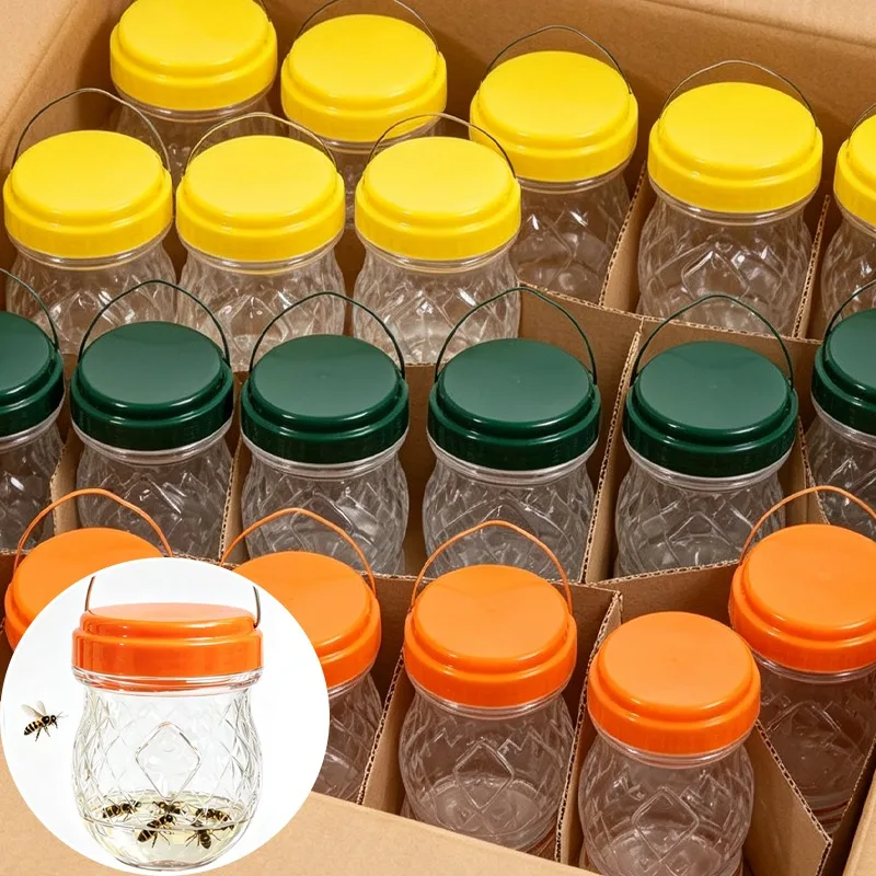 1/5pcs Outdoor Fruitfly Trap Hanging Wasp Reusable Insect Trap Large Pest Control Wasp Traps Home Farm Garden Fruit Fly Catcher