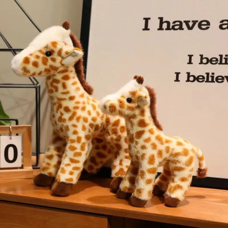 Nieuwste gesimuleerde giraffe pop Kawaii gevulde knuffelpop Cartoon Anime schattig kussen vakantiecadeau leuke pop voor kinderen
