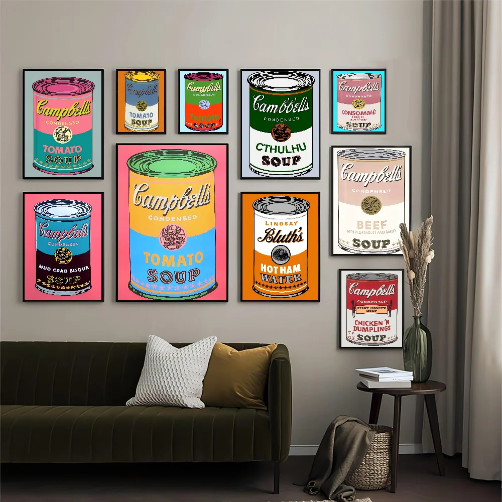 Andy Warhol Pop Art Tomato Soup Classic Movie Posters HD Quality Poster Wall Art Painting Study Nordic Home Decor