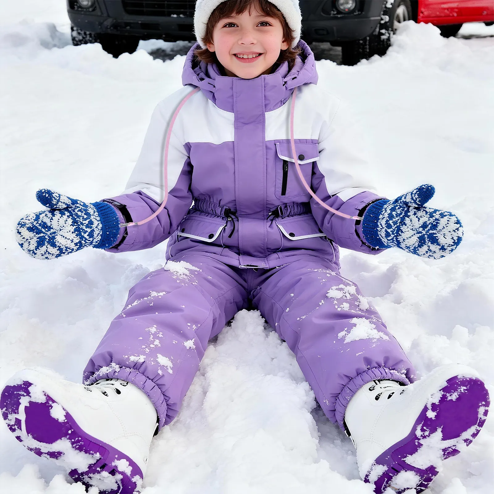 

3Pcs Ski Glove Lanyard Anti-Lost Glove Rope for Kids Winter Mitten Clips Ergonomic Easy-Open Strap Wear-Resistant Nylon