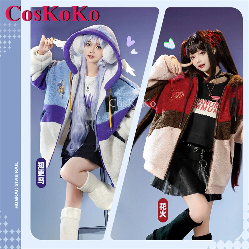 

CosKoKo Robin/Sparkle Cosplay Game Honkai: Star Rail Costume Fashion Sweet Autumn Winter Fleece Coat Daily Waer Outfit New S-L