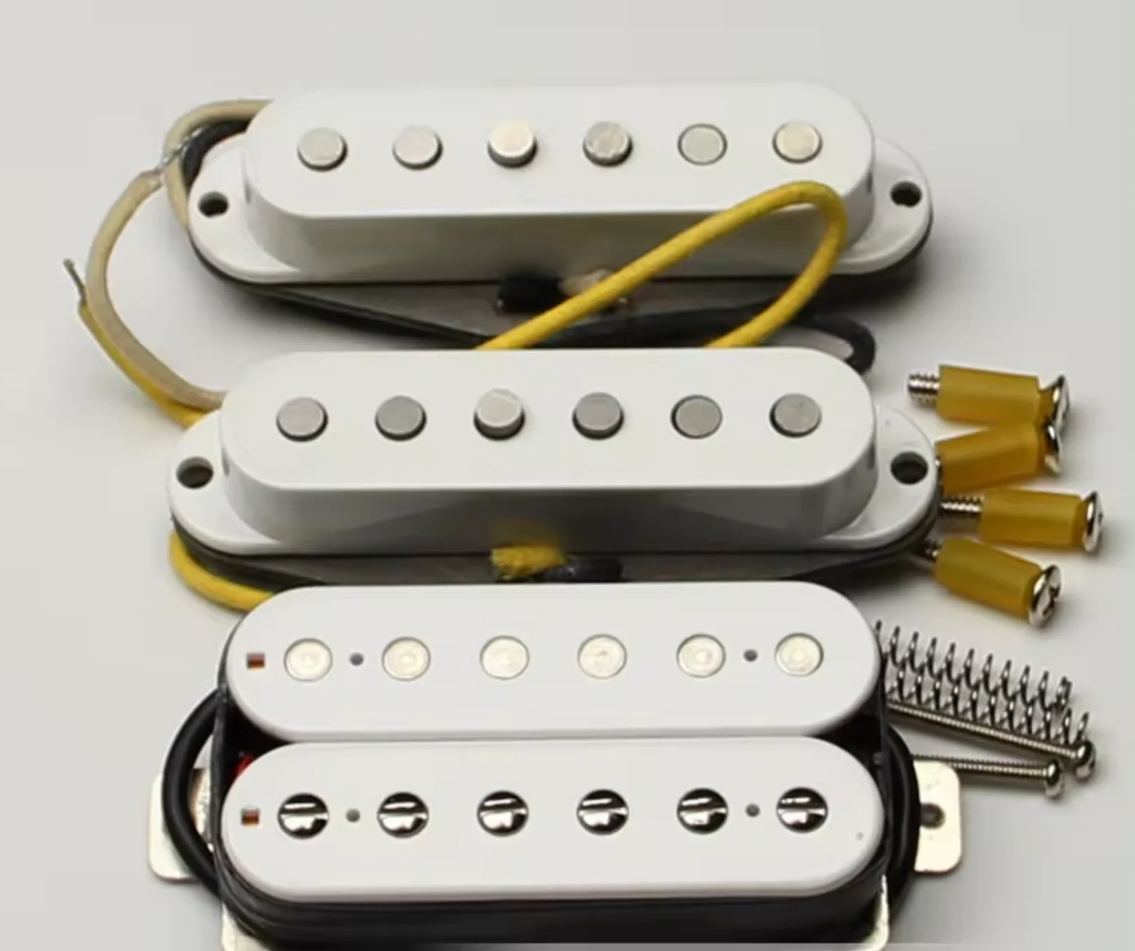 Premium White SSH Electric Guitar Pickup Set  Upgrade DIY by ARTEC for Enhanced Tone