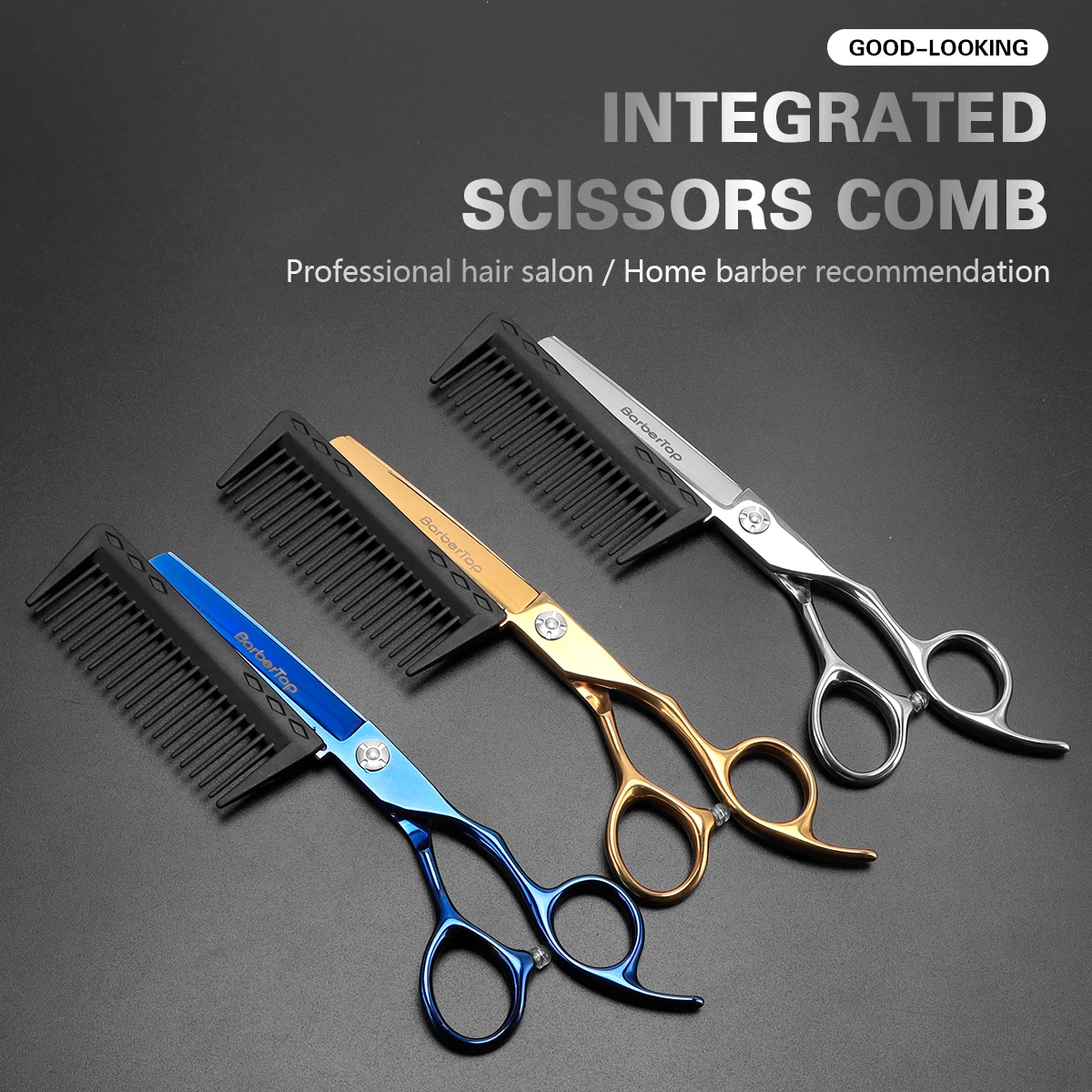 

Barber Hair Scissors With A Comb Salons Shears Hairdressing Scissors Professional Cutting Thinning Styling Tools