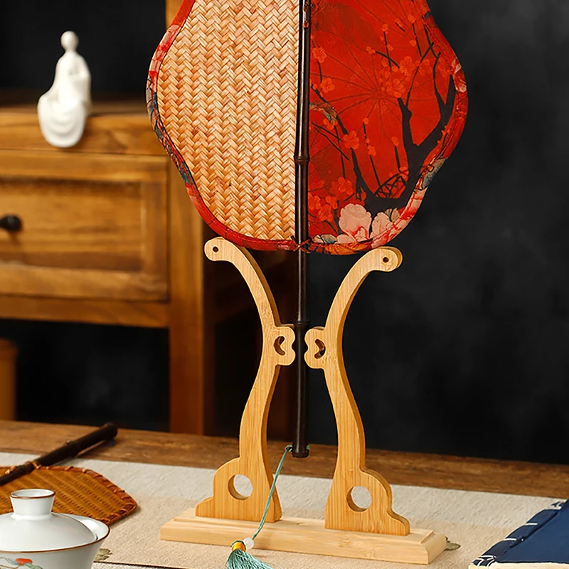 1Pcs PVC Fan Stand Display Base Holder Circular Fan Display Stand Home Decor Fan Support Bride Wedding Fan Base