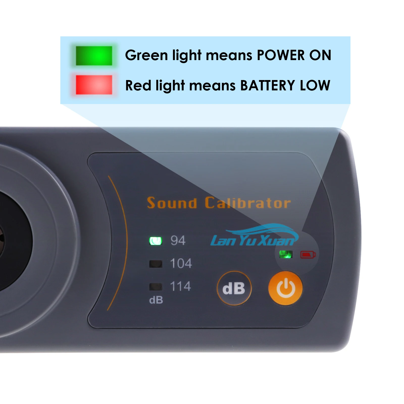 Portable Compact Sound Level Meters Calibrator 94dB/ 104dB/ 114dB Noise Calibration  For 13.2mm Microphone Size