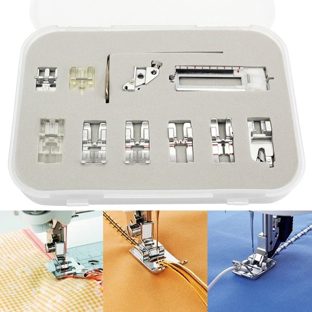 11PCS Set Snap On Presser Walking Foot/Feet Fit For Pfaff 1000-7570 with IDT Walking Foot Sewing Accessories Parts #CY-011-001