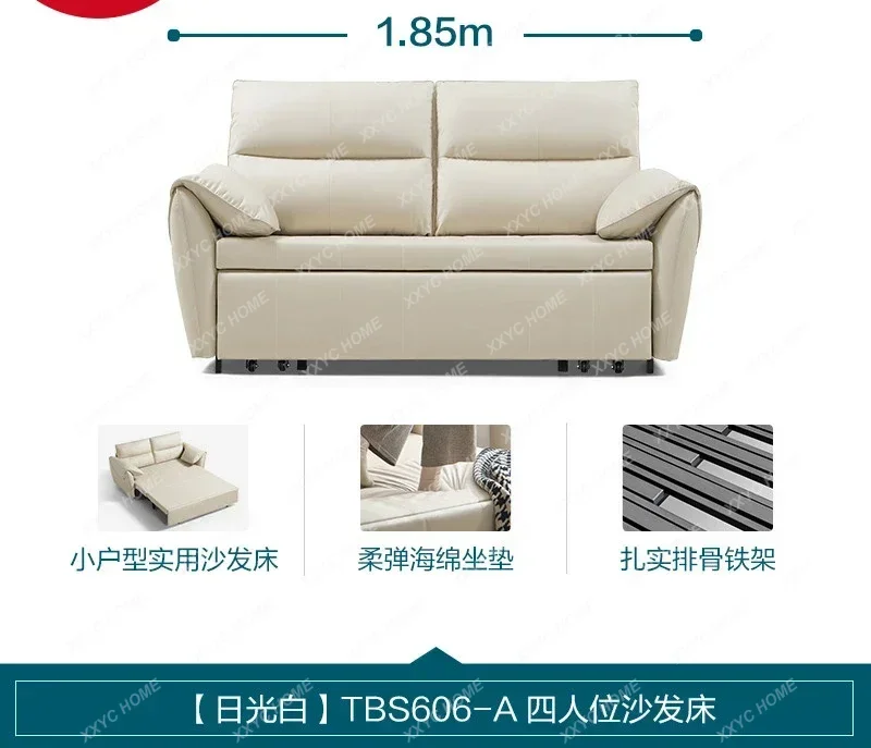 L Folding Sofa Bed Dual-purpose Small  Living Room Simple Modern Waterproof Technology Cloth Sofa Bed