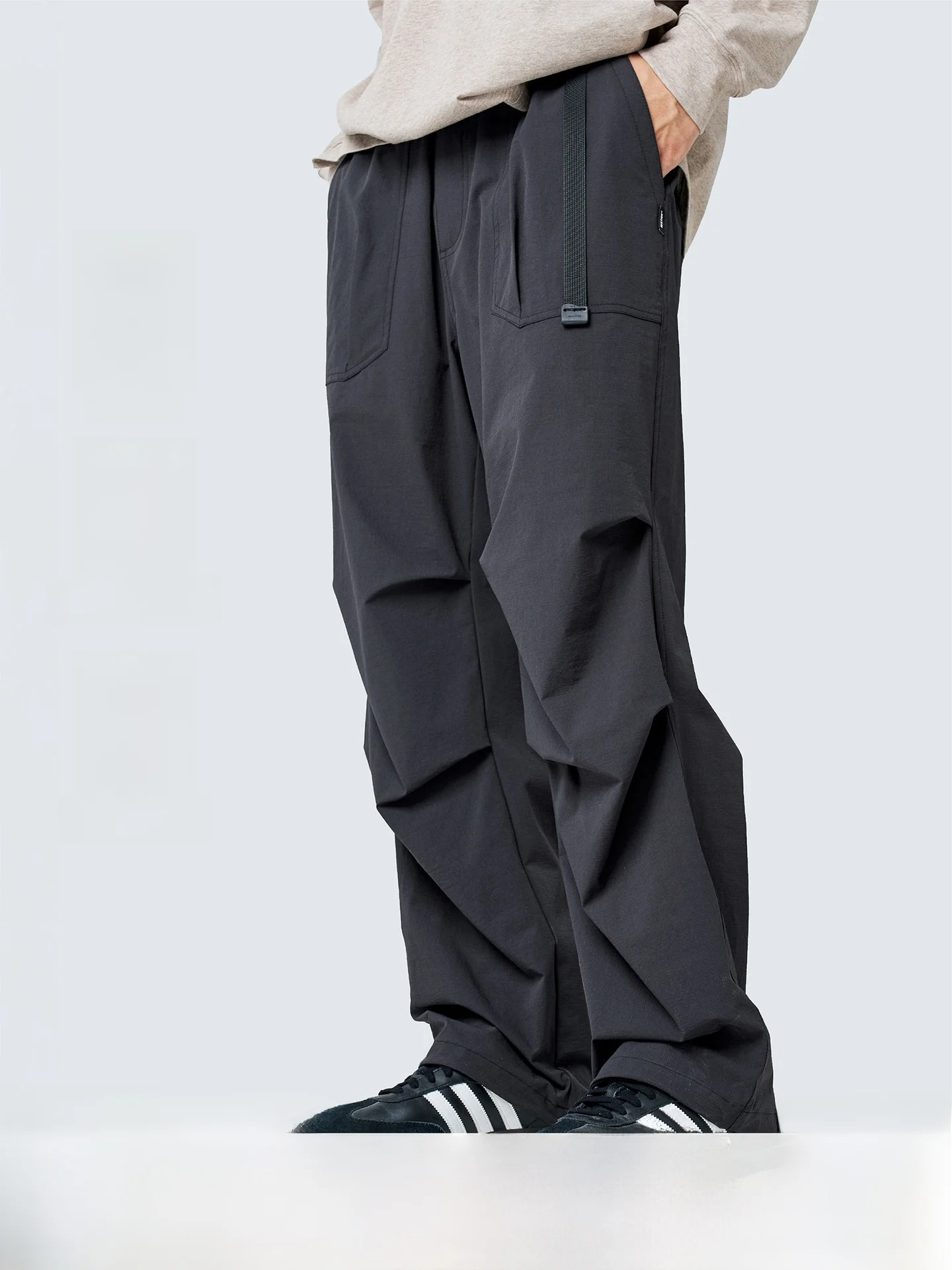 

Resti Men's Casual Trousers Outdoor Elastic Anti-Wrinkle Waterproof Straight Leg Spring Autumn Workwear Pants Commute Sle