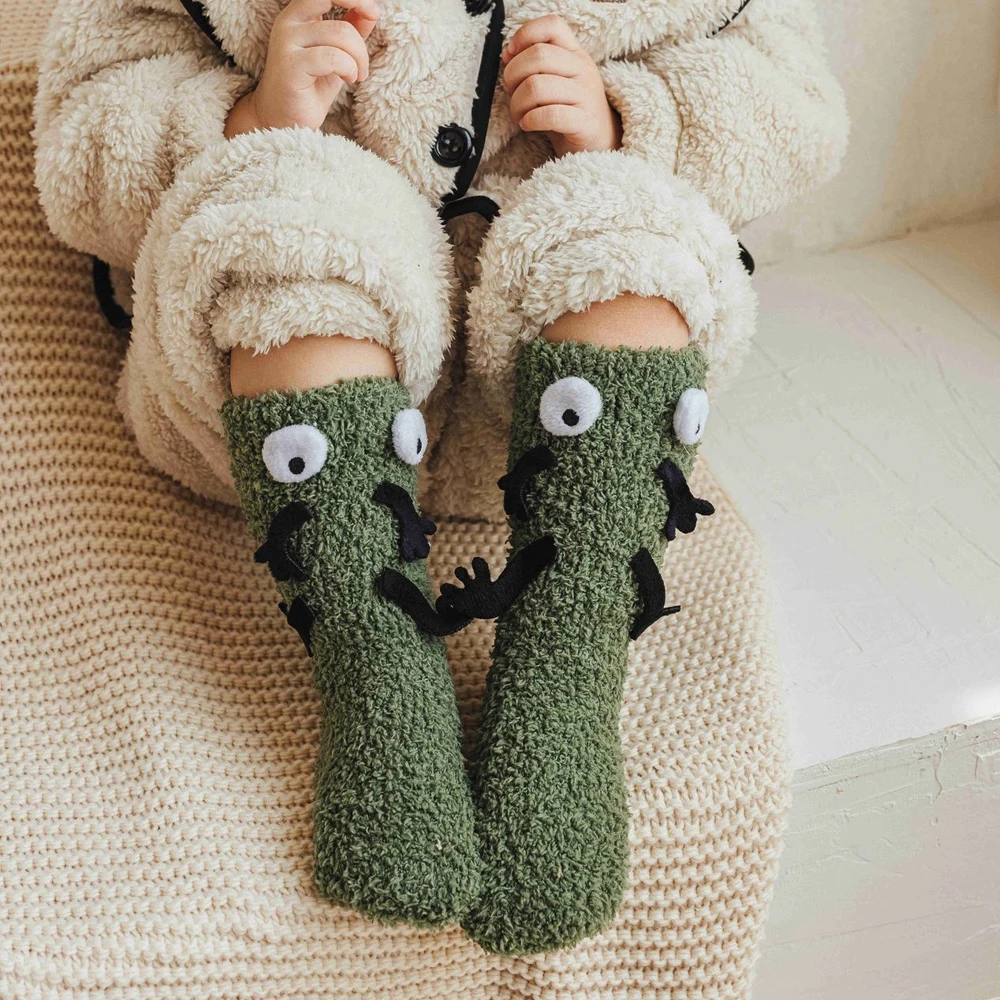 Kids Socks for Girls Boys 2026 Winter New Children Cartoon Cute Anti-slip Thicken Keep Warm Floor Socks Fashion Stocking 0-10Y