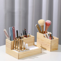 Nail Art Storage Box Makeup Brushes Storage Desk Organizer for Nail Tools Pens Lipstick Brush Storage Nails Accessories Manicure