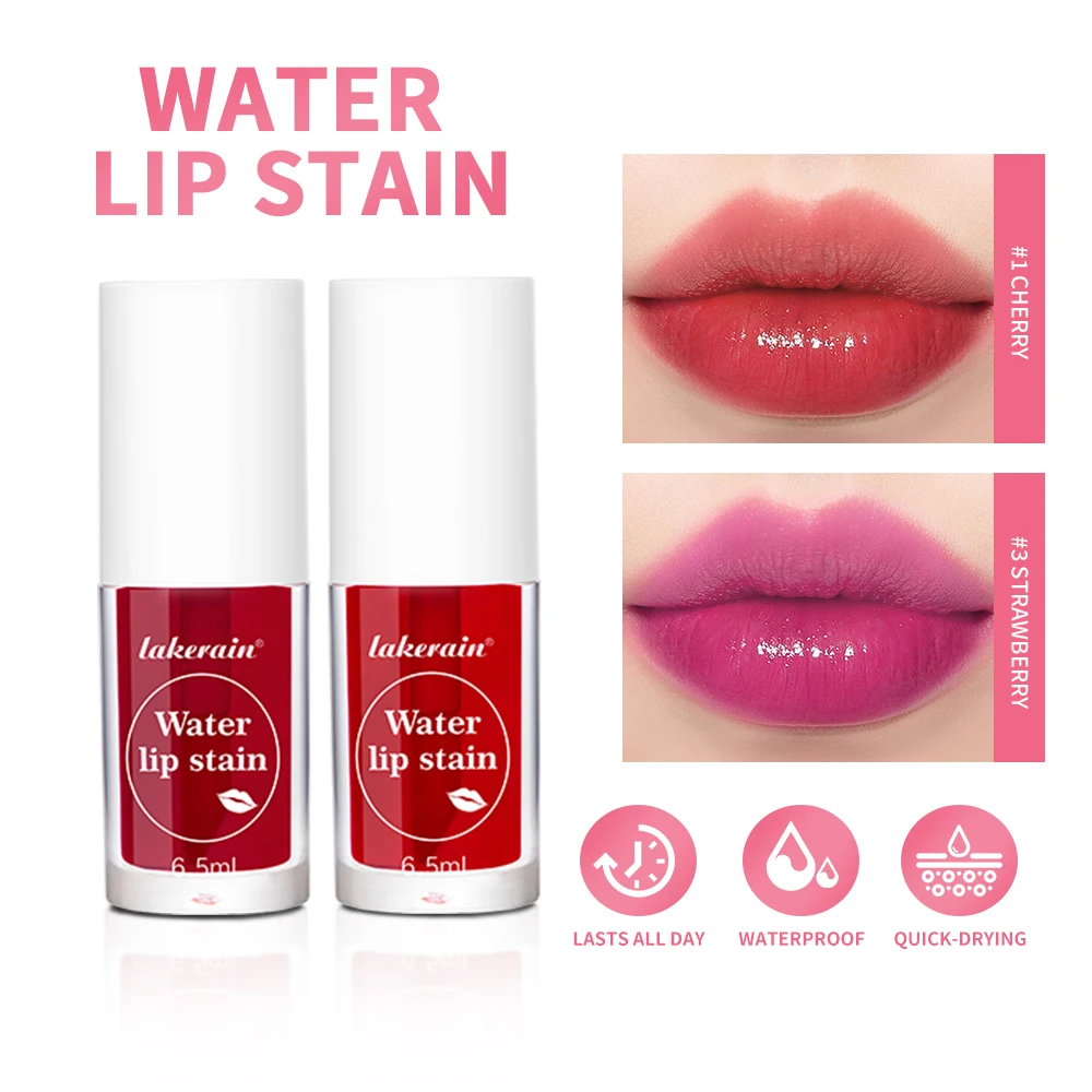 ลิปกลอสเนื้อซาติน Lakerain ให้ความชุ่มชื้น ติดทนนาน ใช้ได้ทั้งริมฝีปากและใบหน้า กันน้ำ เครื่องสำอางแบบน้ำ