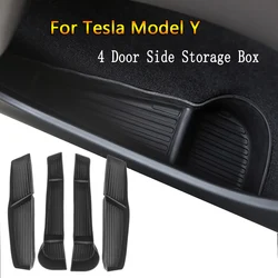 4pcs Door Side Storage Box Interior Front Rear Door Handle Armrest Tray Organizer for Tesla Model Y 2020 2021 2022 2023