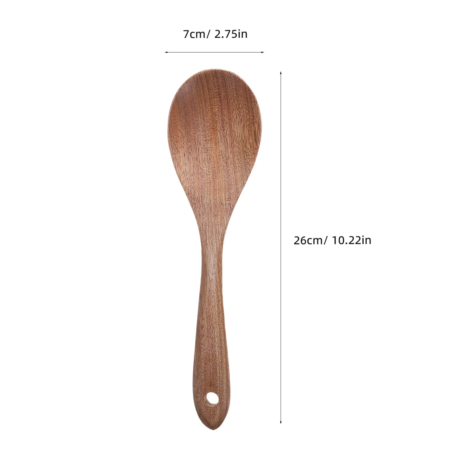 Wood Salad Servers Set – Long Handle Natural Wooden Fork & Spoon for Mixing, Tossing & Serving