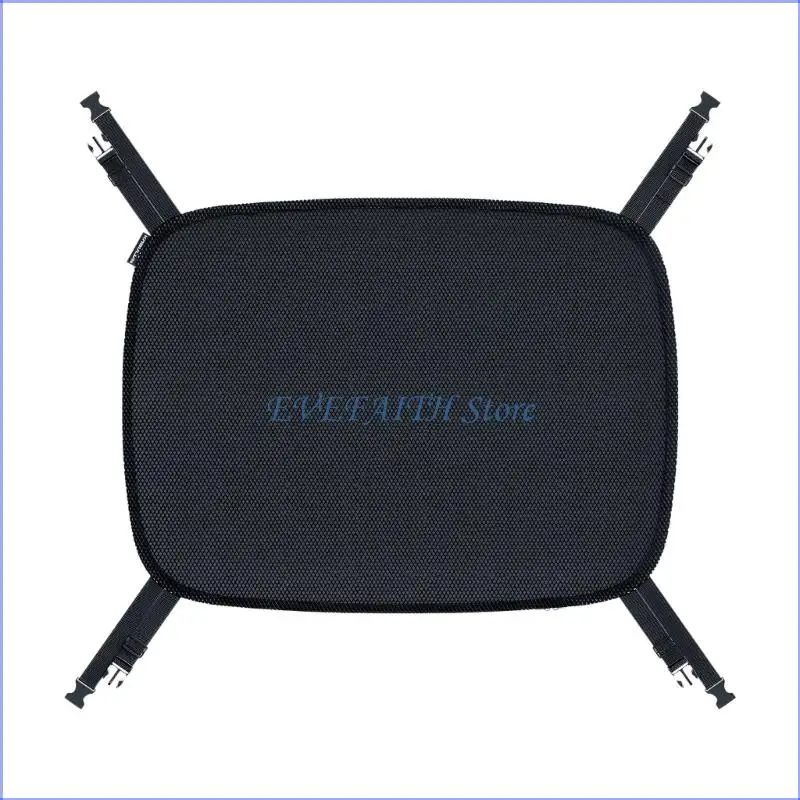 124B Car Ceiling Cargo Net,Reinforced Heavy Duty Double Layer Mesh Storage Bag