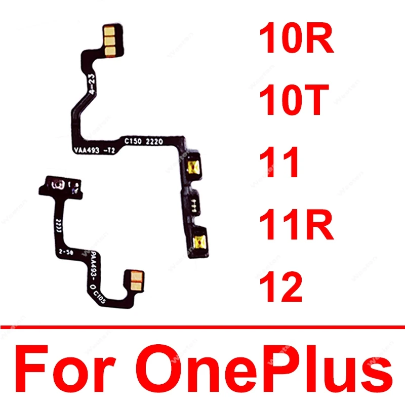 Гибкий кабель громкости питания для OnePlus 1 + 10R 10T 11 11R On Off Power, боковые гибкие Ленточные детали